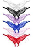 Leg Avenue Butterfly Crotchless With Pearl Sequin Detail (12 Pack) - O/s - Assorted